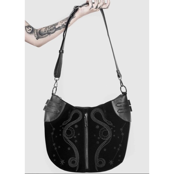 Killstar Handbags - NWT KILLSTAR Starchild Handbag Bag Purse Embroidery Snake Star Wi…